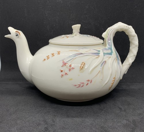 Belleek grass teapot - belleek,