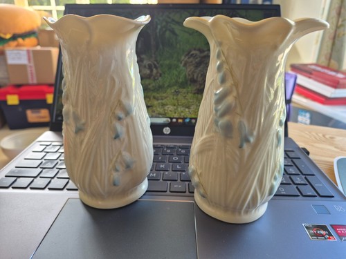 Pair belleek pottery - pair,