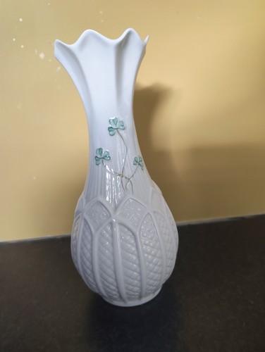 Belleek shamrock vase - shamrock,
