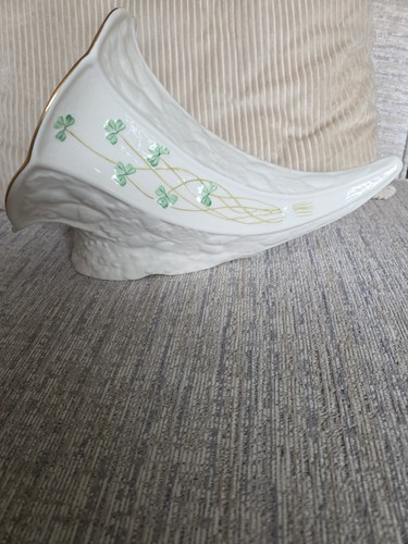 Belleek shamrock cornucopia - shamrock,