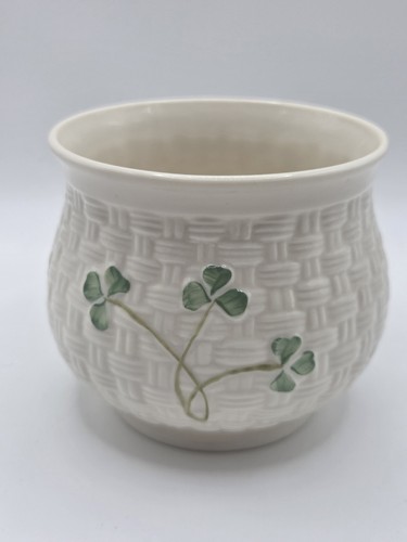 Belleek woven effect pot - belleek,
