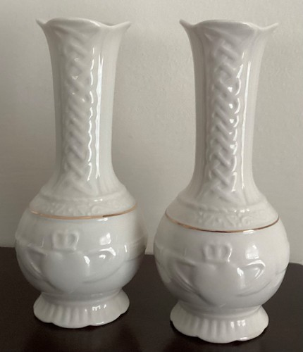 Belleek claddagh irish vase - claddagh,