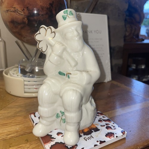 Belleek leprechaun figurine