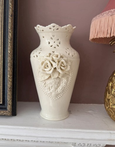Large ornate creamware cameo