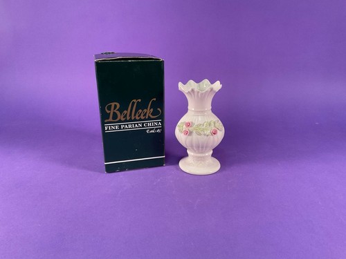 Belleek ribbon spill - belleek, vase