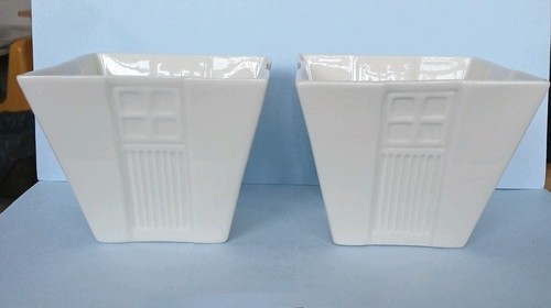 Pair cream small belleek - pair, of
