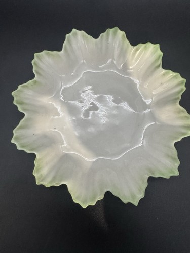 Antique belleek green leaf - antique,