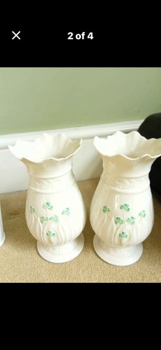 Belleek vases - 4, pairs)