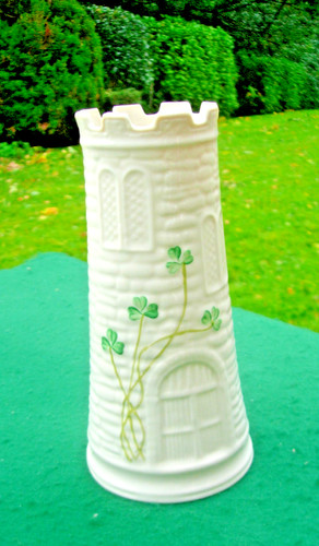 Belleek castle tower vase - castle,