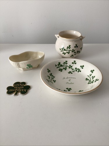 Irish shamrock pottery bundle - pottery,