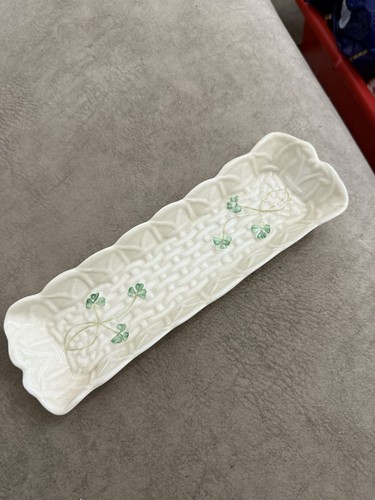 Belleek ireland shamrock dish - belleek,
