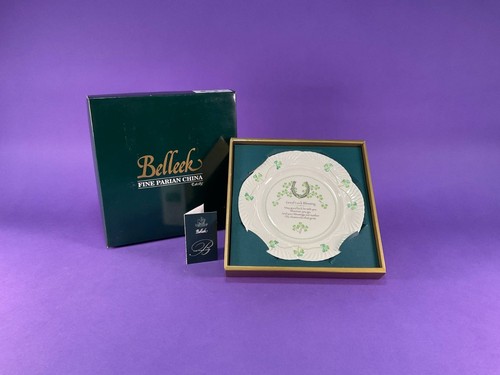 Belleek harp goodluck plate - harp,