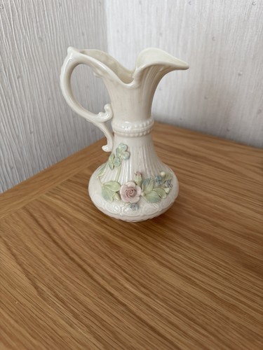 Belleek jug with embossed - belleek,
