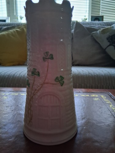 Belleek porcelain castle vase - belleek,