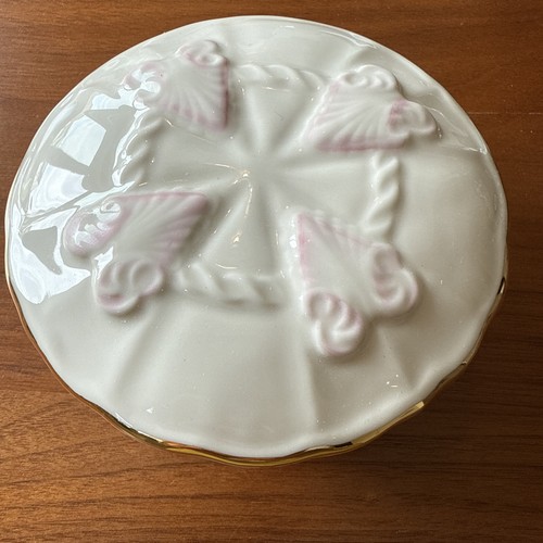 Belleek georgian shell trinket - belleek,
