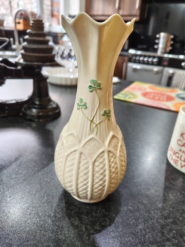 Belleek shamrock vase - belleek,