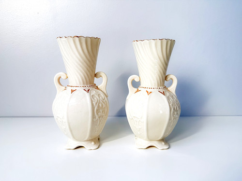 Pair belleek second - of, black