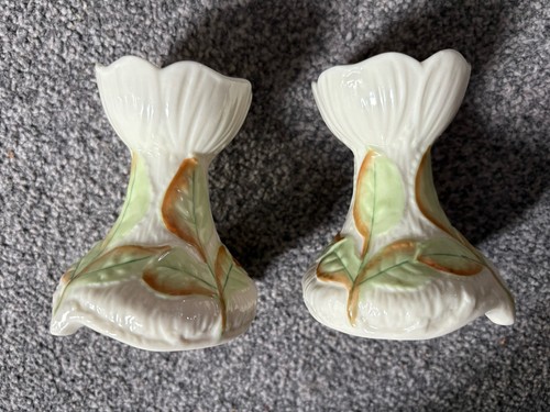 Pair belleek parian - belleek,